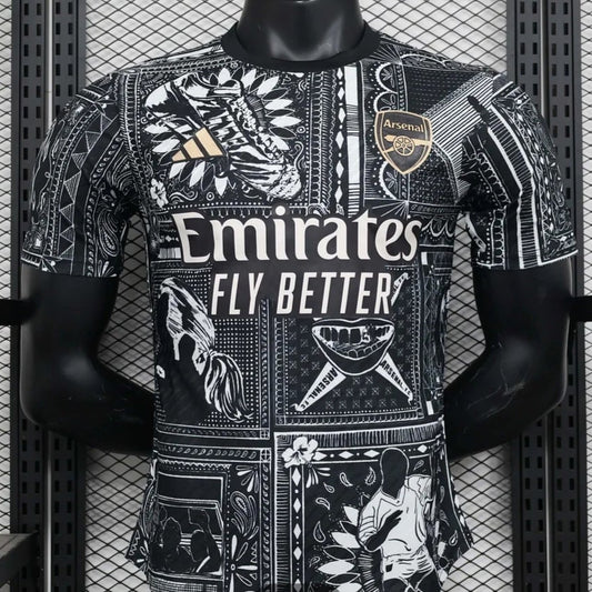 2024/2025 Arsenal Football Shirt Black Pre-Match
