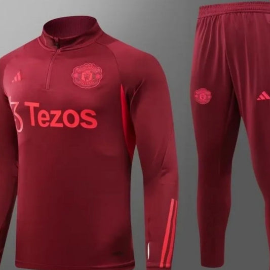 2023/2024 Manchester United Half-Pull Training Suit Football Shirt