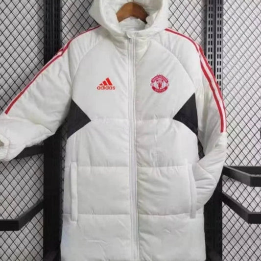2024/2025 Manchester United White-Red Football Long Cotton Jacket