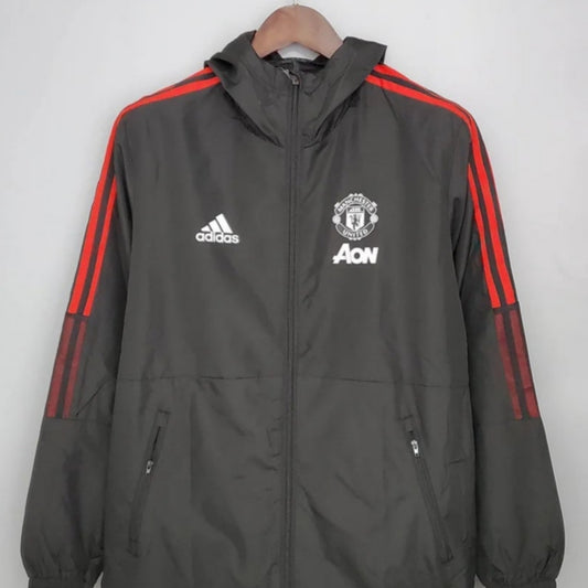 2021/2022 Manchester United Black Football Windbreaker