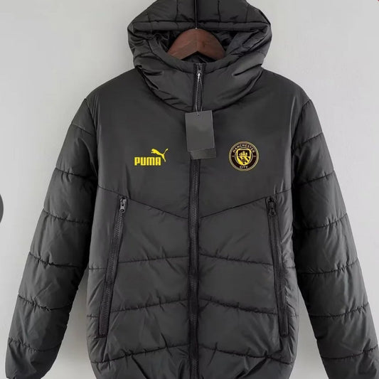 Manchester City 2024/2025 Black Cotton Football Jacket