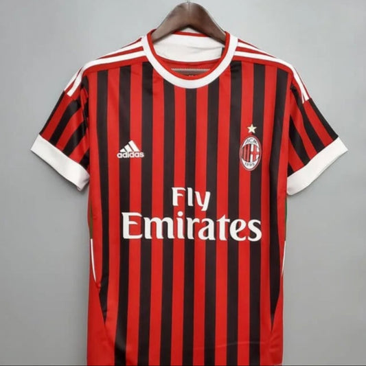 2011/2012 Retro AC Milan Home Football Shirt