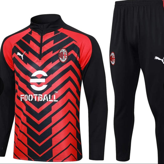 2023/2024 AC Milan Red Half-Pull Training Suit