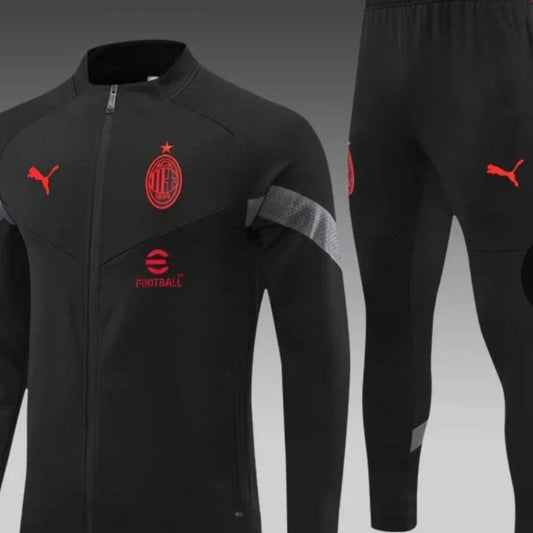 2022/2023 AC Milan Black Long Zipped Jacket