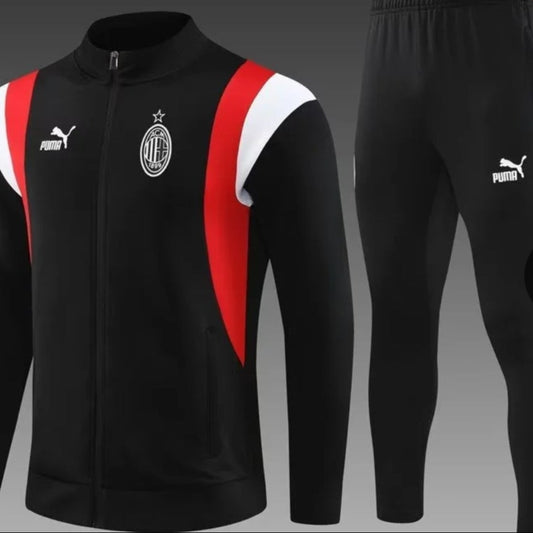 2023/2024 AC Milan Black Long Zipped Jacket
