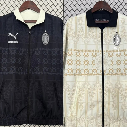 2024/2025 AC Milan Reversible Windbreaker Light Yellow-Black