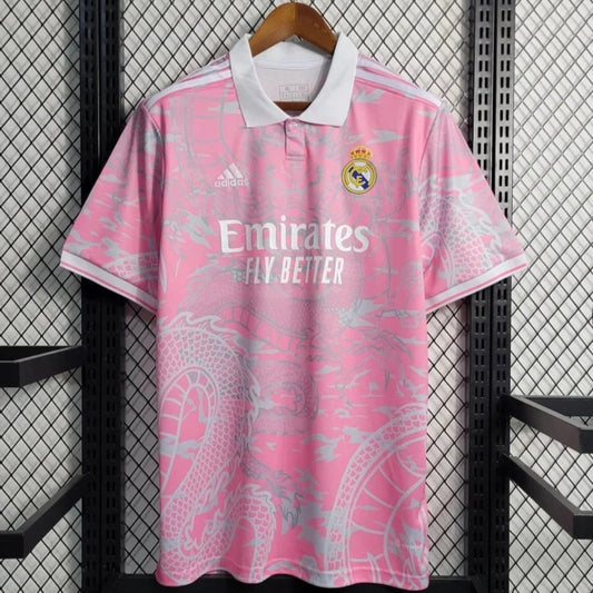 2023/2024 Real Madrid Pink Chinese Dragon Football Shirt