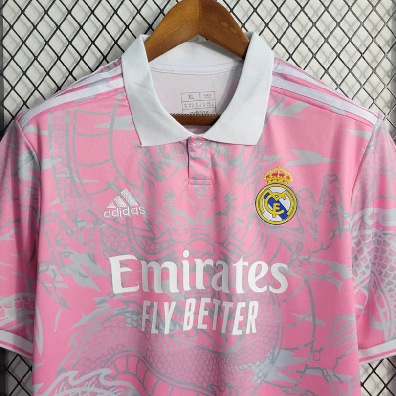 2023/2024 Real Madrid Pink Chinese Dragon Football Shirt