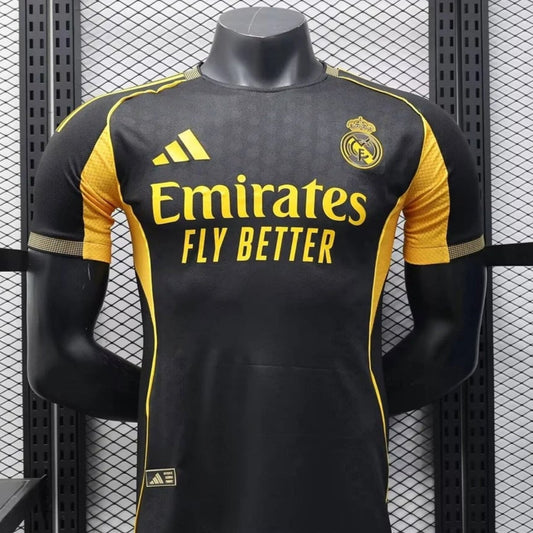 2025/2026 Real Madrid Black Gold Special Edition Football Shirt