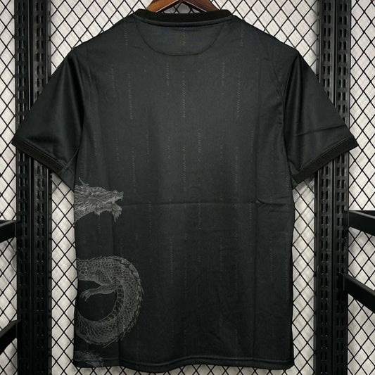 Camiseta de Fútbol Negra de Dragón Chino del Real Madrid 2024/2025