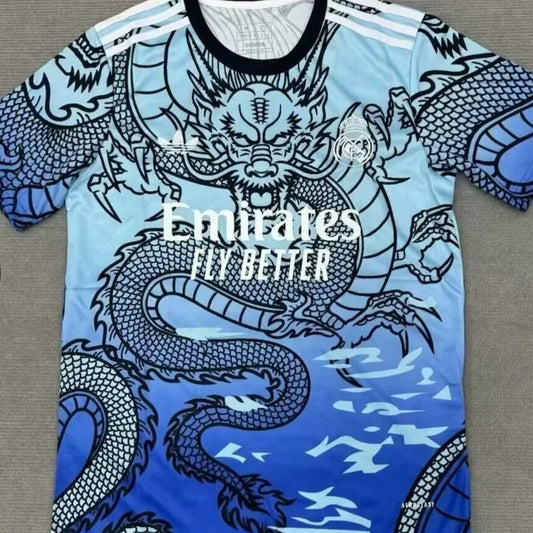 2024/2025 Real Madrid Special Gradient Blue Dragon Football Shirt