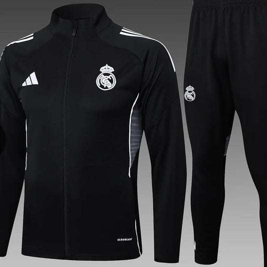 2025/2026 Real Madrid Black Long Zipped Jacket