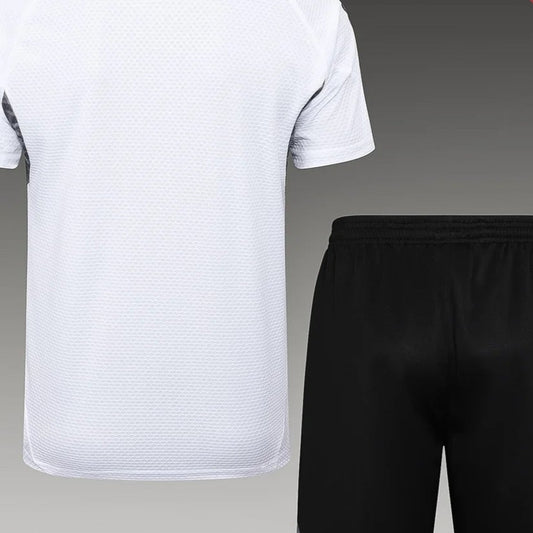 Camiseta y pantalón corto de entrenamiento prepartido Real Madrid Blancos 2025/2026