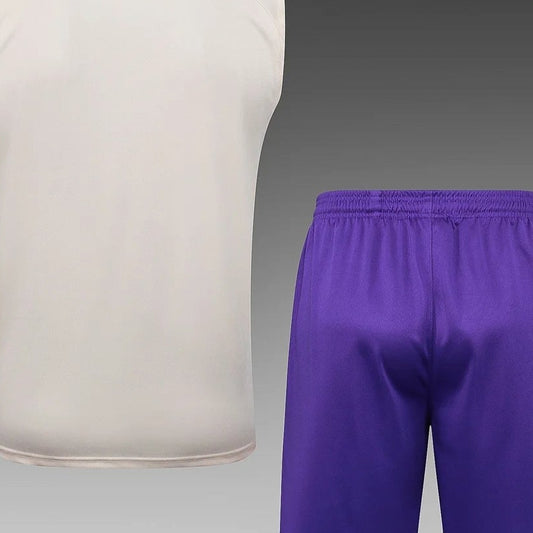 2025/2026 Real Madrid Albaricoque Chaleco de Entrenamiento Prepartido + Pantalón Corto