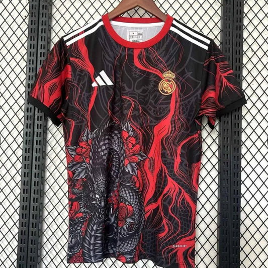 2025/2026 Real Madrid Special Edition Black Dragon Football Shirt