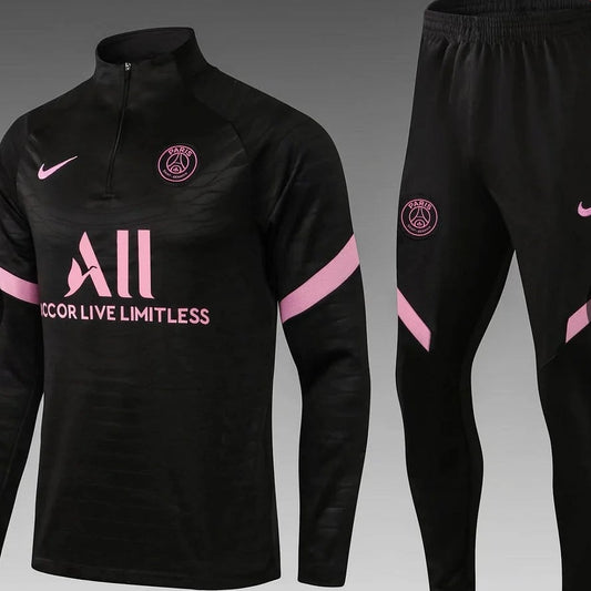 2021/2022 PSG Black Long Sleeve Training Suit