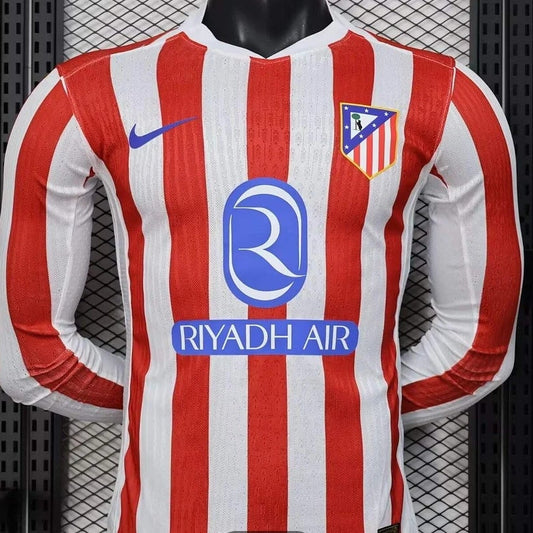 2025/2026 Atletico Madrid Home Long Sleeve