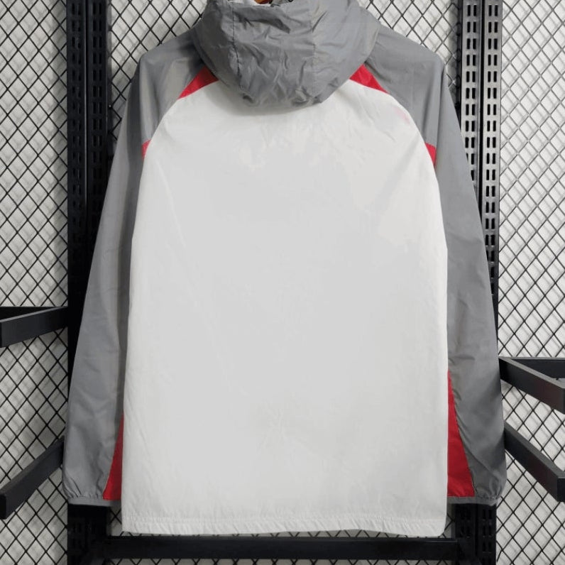 2023/2024 Atletico Madrid White and Gray Windbreaker