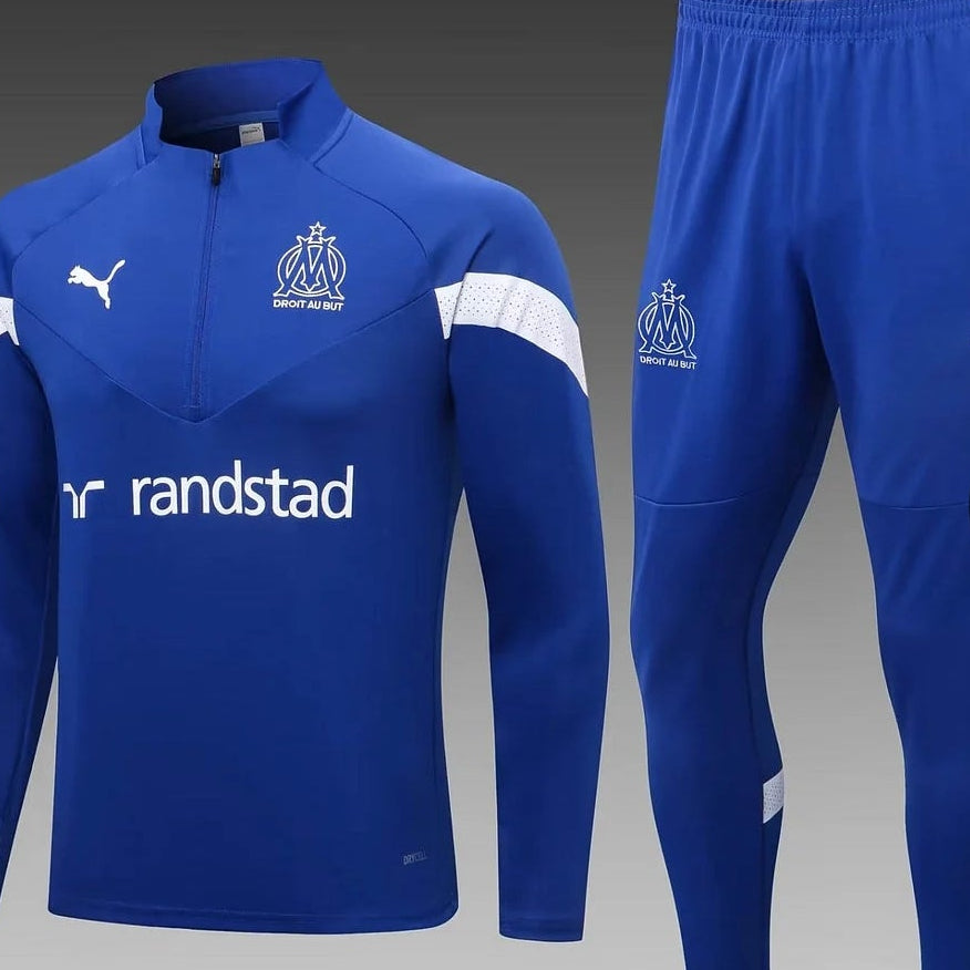 2022/2023 Olympique de Marseille White and Blue Training Suit