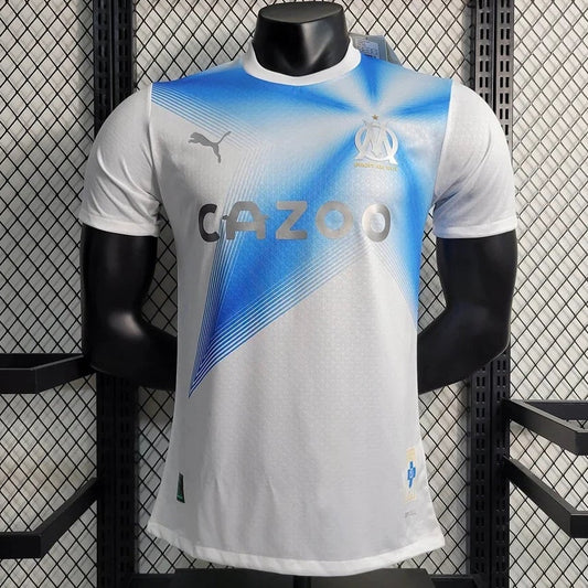 2023/2024 Olympique de Marseille White Fourth Away 30th Anniversary Edition Football Shirt