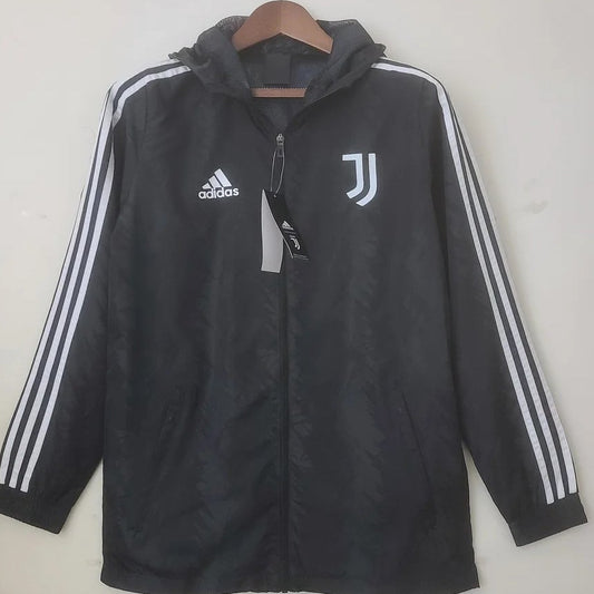 2022/2023 Juventus Black and White Windbreaker