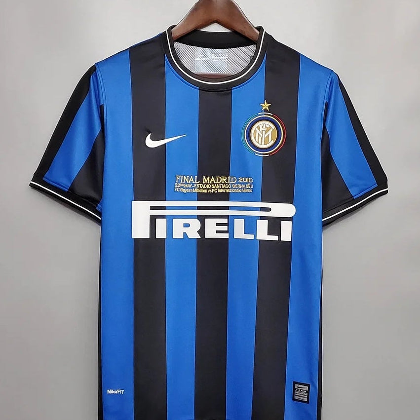 Camiseta de fútbol retro del Inter de Milán 2009/2010 local edición UEFA Champions League