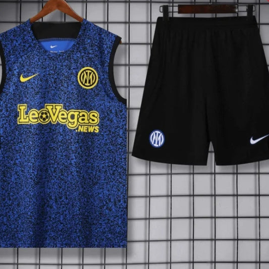 2023/2024 Inter Milan Blue Pre-Match Training Vest+Shorts