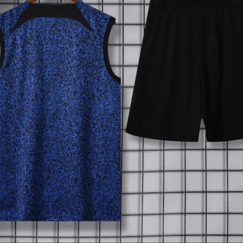 2023/2024 Inter Milan Blue Pre-Match Training Vest+Shorts